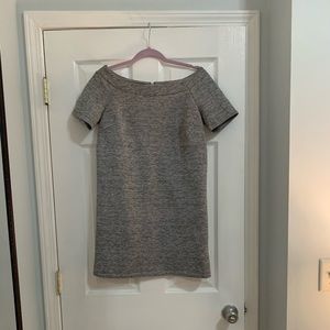 Gray short-sleeved Business Casual Dress